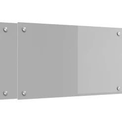 vidaXL Köksskydd 2 pcs Ljusgrå 70 x 40 cm härdat glas