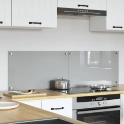 vidaXL Köksskydd 2 pcs Ljusgrå 70 x 40 cm härdat glas
