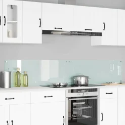 vidaXL Köksskydd 2 pcs Vit 110 x 40 cm härdat glas