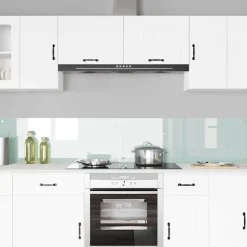 vidaXL Köksskydd 2 pcs Vit 110 x 40 cm härdat glas