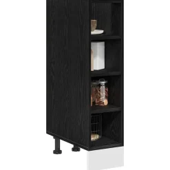 Outlet vidaXL Köksunderskåp 20 x 44,5 x 81,5 cm Konstruerat trä Svart ek