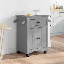 Best vidaXL Köksvagn BODO 72x45x80 cm Grå