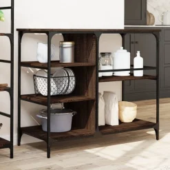 Discount vidaXL Köksvagn 100x45x89,5 cm konstruerat trä brun ek