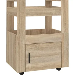 vidaXL Köksvagn sonoma-ek 60x45x80 cm konstruerat trä
