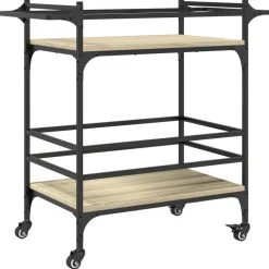 vidaXL Köksvagn sonoma-ek 82x40x78,5 cm konstruerat trä