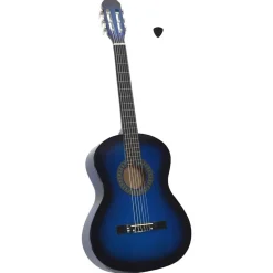 Outlet vidaXL Klassisk gitarr för nybörjare 4/4 39" amerikansk lind Blå