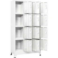 Hot vidaXL Klädskåp för omklädningsrum med 12 fack 90x45x180 cm Grå
