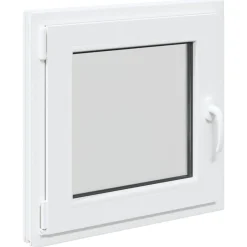 Online vidaXL Källarfönster RISOR 50 x 50 cm PVC och glas Vit
