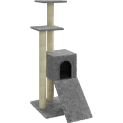 New vidaXL Klösträd med klöspelare i sisal 92 cm Ljusgrå