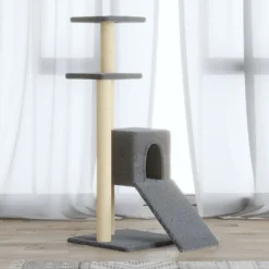 New vidaXL Klösträd med klöspelare i sisal 92 cm Ljusgrå