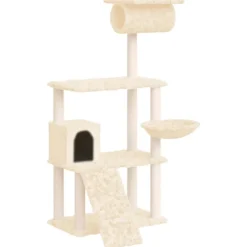 Discount vidaXL Klösträd med sisalpelare gräddvit 131 cm Kräm