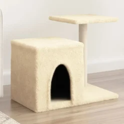 vidaXL Klösträd med sisalpelare gräddvit 50,5 cm Kräm