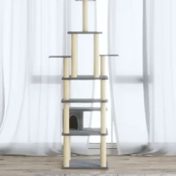 Sale vidaXL Klösträd med sisalpelare 183 cm Ljusgrå