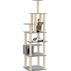 Sale vidaXL Klösträd med sisalpelare 183 cm Ljusgrå