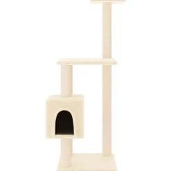vidaXL Klösträd med sisalpelare gräddvit 104 cm