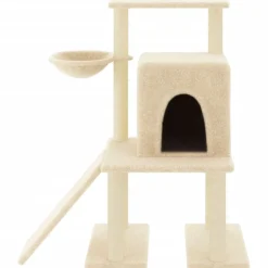 Best vidaXL Klösträd med sisalpelare gräddvit 96,5 cm Kräm