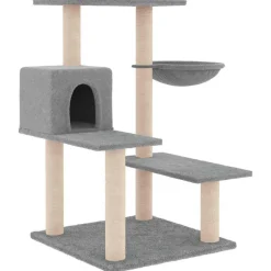 vidaXL Klösträd med sisalpelare ljusgrå 82,5 cm