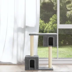 Hot vidaXL Klösträd med sisalpelare 60 cm Ljusgrå