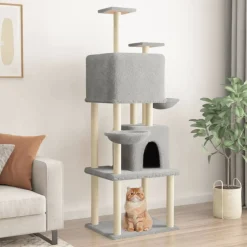 Online vidaXL Klösträd med sisalpelare 180 cm Ljusgrå