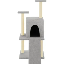 Online vidaXL Klösträd med sisalpelare 110 cm Ljusgrå