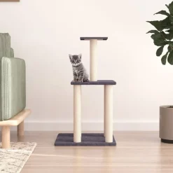 Online vidaXL Klösträd med sisalpelare 85,5 cm Mörkgrå