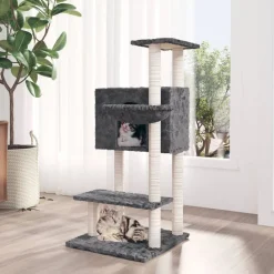 vidaXL Klösträd med sisalpelare mörkgrå 108,5 cm