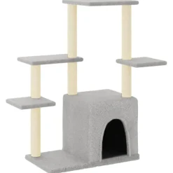 Best vidaXL Klösträd med sisalpelare 97,5 cm Ljusgrå