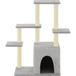 Best vidaXL Klösträd med sisalpelare 97,5 cm Ljusgrå