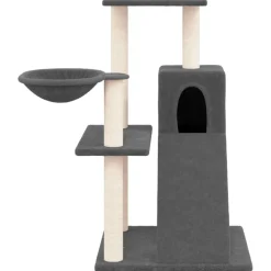 vidaXL Klösträd med sisalpelare mörkgrå 82 cm
