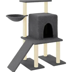 Discount vidaXL Klösträd med sisalpelare 96,5 cm Mörkgrå