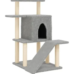 New vidaXL Klösträd med sisalpelare 97 cm Ljusgrå