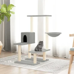 vidaXL Klösträd med sisalpelare ljusgrå 94,5 cm
