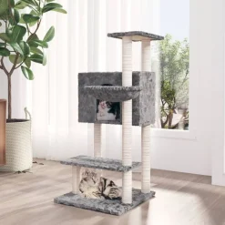 Hot vidaXL Klösträd med sisalpelare 108,5 cm Ljusgrå