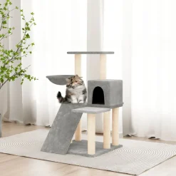 vidaXL Klösträd med sisalpelare ljusgrå 82 cm