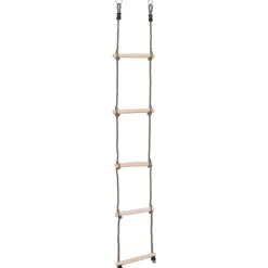 vidaXL Klätterstege med 5 stegpinnar 210 cm massiv furu