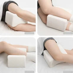Hot vidaXL Knee Pillow Minneskum och polyester 26 x 21,5 x 15 cm Vit