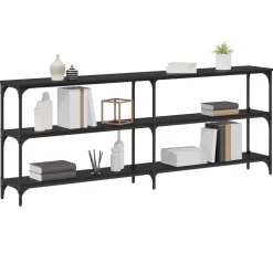 vidaXL Konsolbord Svart ek 200 x 29 x 75 cm
