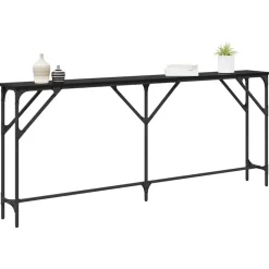 vidaXL Konsolbord Svart ek 180 x 23 x 75 cm
