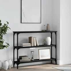 Online vidaXL Konsolbord 100x22,5x75 cm konstruerat trä Svart