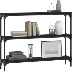 Online vidaXL Konsolbord 100x22,5x75 cm konstruerat trä Svart