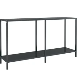 Online vidaXL Konsolbord 140x35x75,5 cm härdat glas Svart