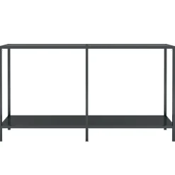 Online vidaXL Konsolbord 140x35x75,5 cm härdat glas Svart