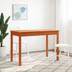 vidaXL Konsolbord vaxbrun 110x55x75 cm massiv furu
