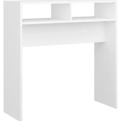 vidaXL Konsolbord vit 78x30x80 cm konstruerat trä