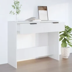 Best vidaXL Konsolbord 90x36x75 cm konstruerat trä Vit