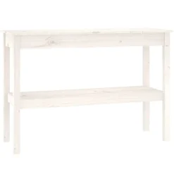 Online vidaXL Konsolbord 110x40x75 cm massiv furu Vit