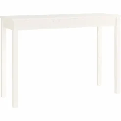 vidaXL Konsolbord vit 110x40x75 cm massiv furu