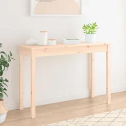 Hot vidaXL Konsolbord 110x40x75 cm massiv furu Naturfärg
