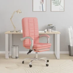 vidaXL Kontorsstol rosa konstläder