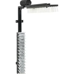 Clearance vidaXL Kossborstar Justerbar Svart och t 84 x 10 x 91 cm PVC Vit